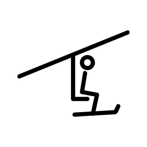 Klim op de lift icoon vector. Geïsoleerde contoursymbool illustratie — Stockvector
