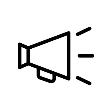 Simge ses simgesi vektörü. İzole edilmiş kontür sembolü gösterimi