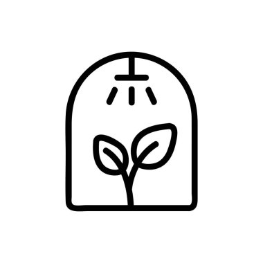 Akıllı çiftlik ikonu vektörü. İzole edilmiş kontür sembolü gösterimi