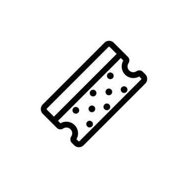 Vektör simgesini temizlemek için bez. İzole edilmiş kontür sembolü gösterimi