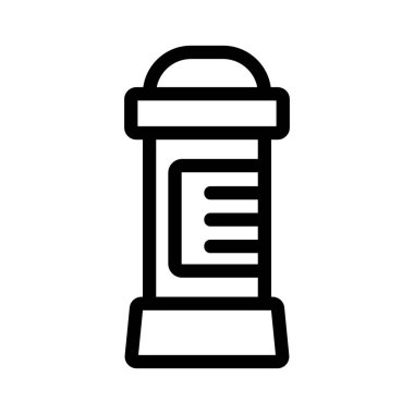 Reklam simgesi vektörü. İzole edilmiş kontür sembolü gösterimi