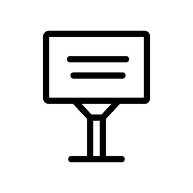 Reklam simgesi vektörü. İzole edilmiş kontür sembolü gösterimi