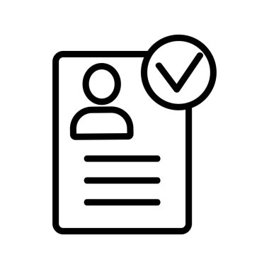 Onaylanmış simge vektörüne devam et. İzole edilmiş kontür sembolü gösterimi