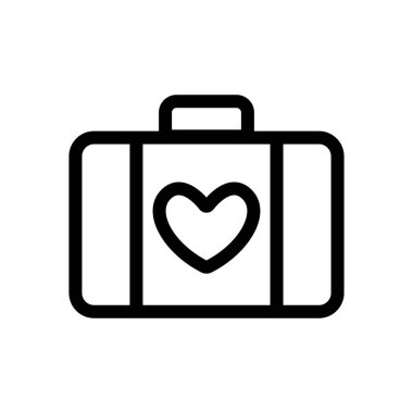 Düğün Yolculuğu ikon vektörü. İzole edilmiş kontür sembolü gösterimi