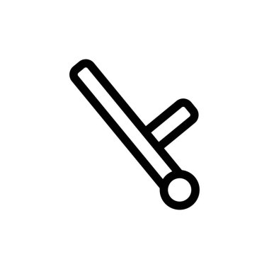 Polis ikon vektörünü düşürdü. İzole edilmiş kontür sembolü gösterimi