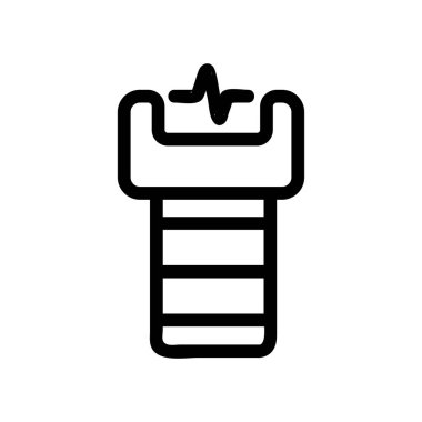 Şok tabancası ikon vektörü. İzole edilmiş kontür sembolü gösterimi