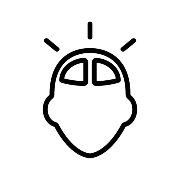 Headache icon vector. Isolated contour symbol illustration — Stock Vector