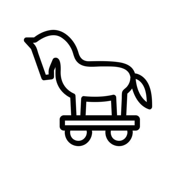 Vetor ícone de ataque cibernético. Isolado contorno símbolo ilustração — Vetor de Stock