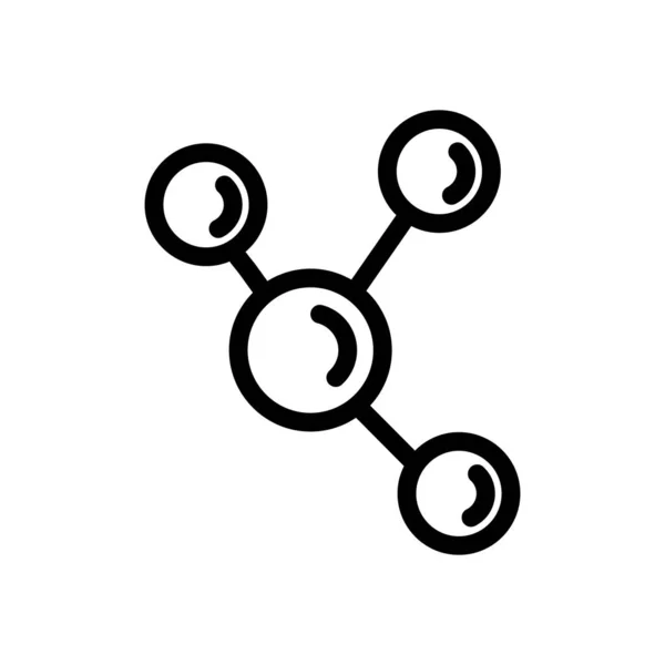 Symbolvektor für chemische Formeln. Isolierte Kontursymboldarstellung — Stockvektor
