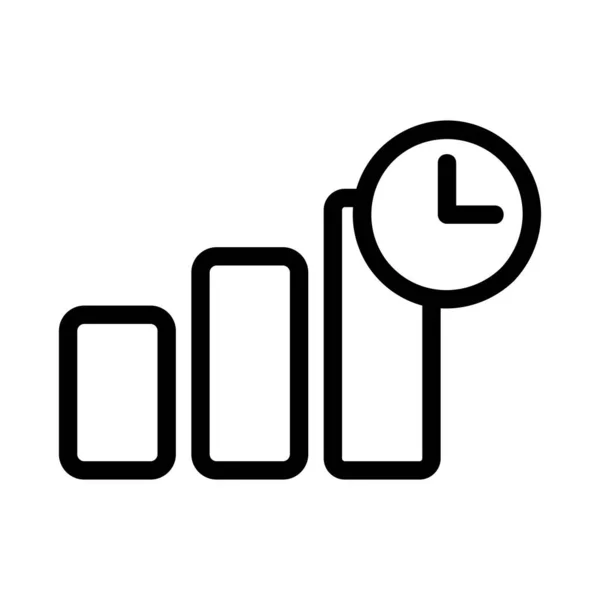 Tillfällig tillväxt av vektorikonen. Isolerad kontur symbol illustration — Stock vektor