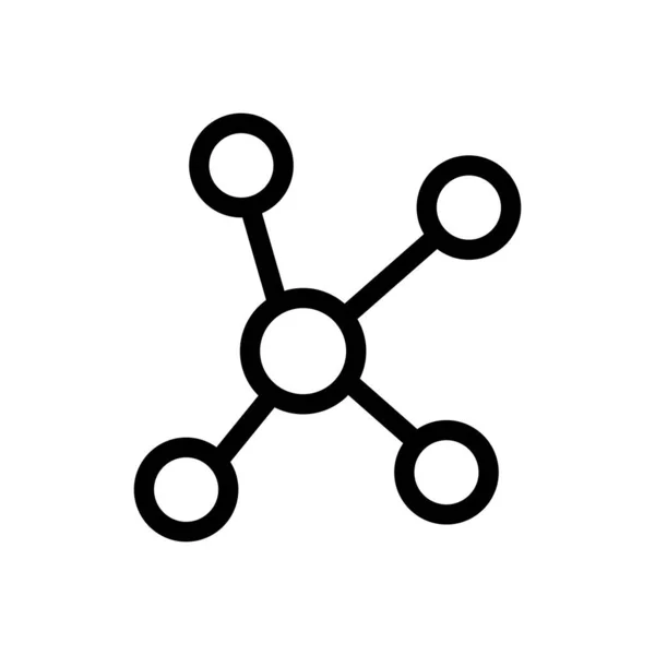 Química fórmula icono vector. Ilustración del símbolo de contorno aislado — Vector de stock