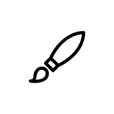 Vektör simgesini çizmek için fırçala. İzole edilmiş kontür sembolü gösterimi