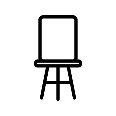 Numara simgesi vektörü için sandalye. İzole edilmiş kontür sembolü gösterimi