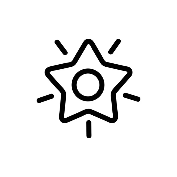 Вектор піктограми зірки. Ізольована контурна символьна ілюстрація — стоковий вектор