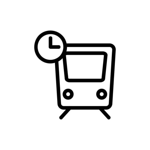 The arrival time of the transport icon vector. Isolated contour symbol illustration — Stock Vector