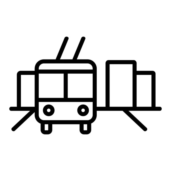 Symbolvektor für den städtischen Verkehr. Isolierte Kontursymboldarstellung — Stockvektor