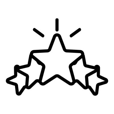 Yıldız simgesi vektörü. İzole edilmiş kontür sembolü gösterimi