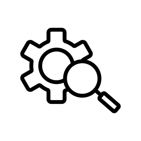 Rechercher les paramètres d'icône vectorielle. Illustration de symbole de contour isolé — Image vectorielle