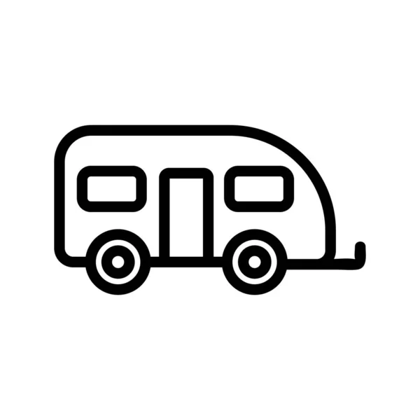 House on Wheels icon vector. Isolated contour symbol illustration — Stock Vector