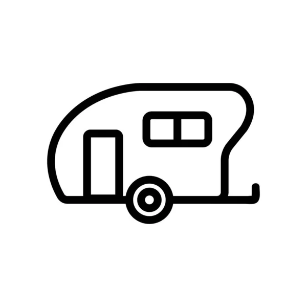 House on Wheels icon vector. Isolated contour symbol illustration — Stock Vector