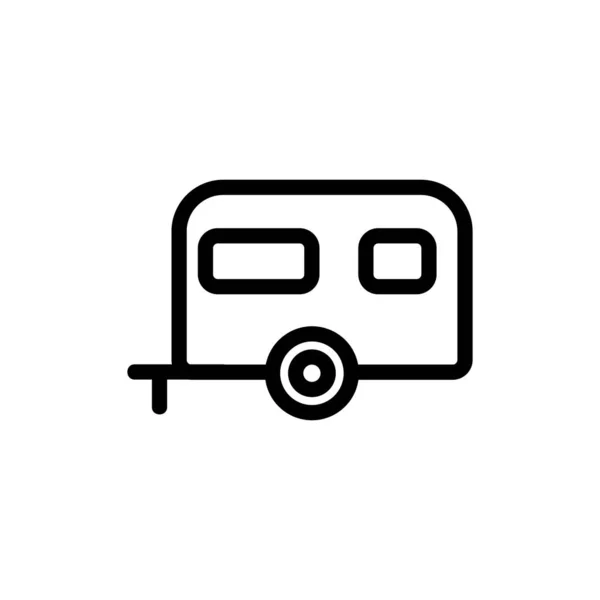 House on Wheels icon vector. Isolated contour symbol illustration — Stock Vector