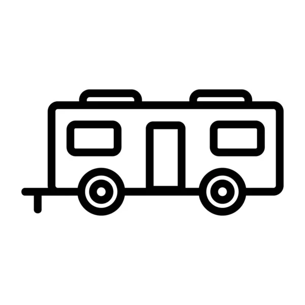 House on Wheels icon vector. Isolated contour symbol illustration — Stock Vector