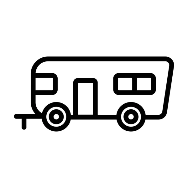 House on Wheels icon vector. Isolated contour symbol illustration — Stock Vector