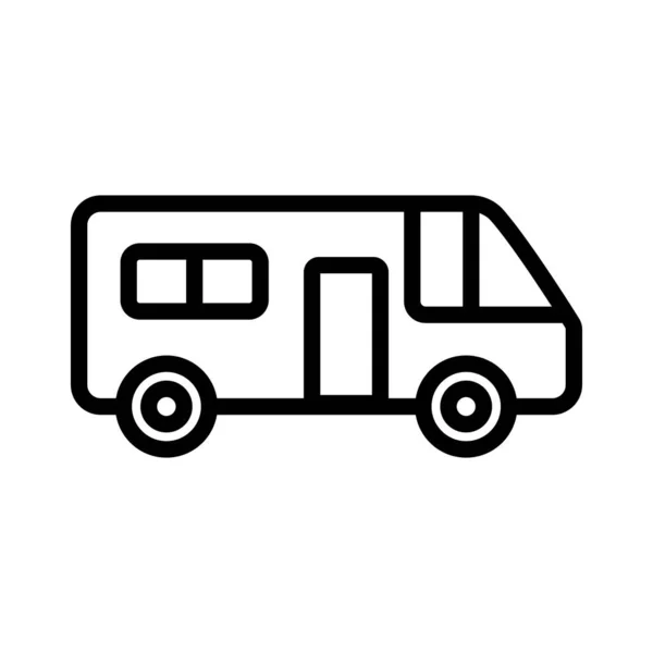 House on Wheels icon vector. Isolated contour symbol illustration — Stock Vector