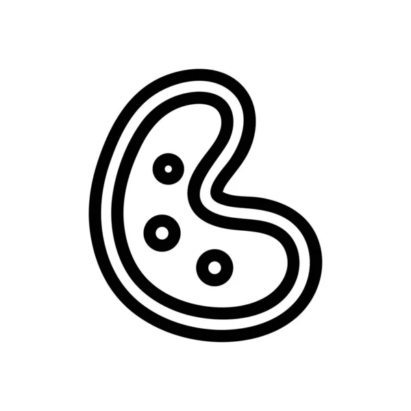 Vector de icono de bacteria. Ilustración del símbolo de contorno aislado — Archivo Imágenes Vectoriales