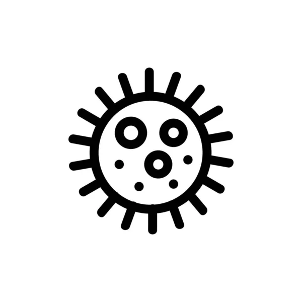 Vetor de ícones de bactérias. Isolado contorno símbolo ilustração — Vetor de Stock