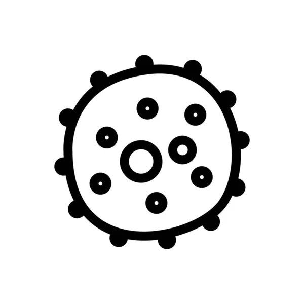 Vector de icono de bacteria. Ilustración del símbolo de contorno aislado — Vector de stock