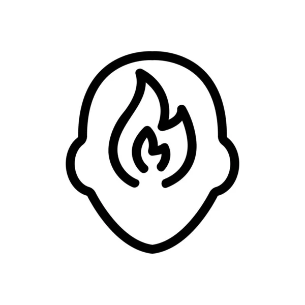 Vector de icono de mentalidad en forma artística. Ilustración del símbolo de contorno aislado — Vector de stock