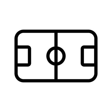 Masa futbolu ikonu vektörü. İzole edilmiş kontür sembolü gösterimi