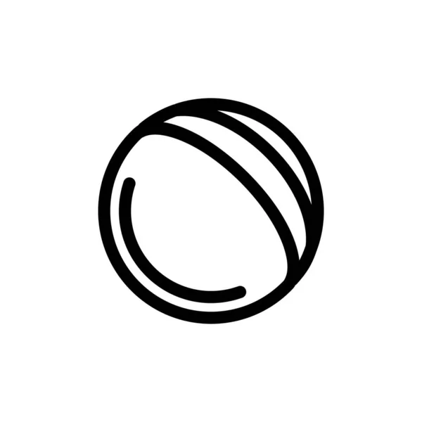 Bola para el vector icono del juego. Ilustración del símbolo de contorno aislado — Archivo Imágenes Vectoriales