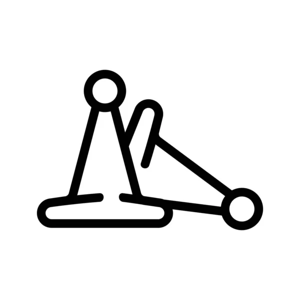 Crianças vetor ícone pirâmide. Isolado contorno símbolo ilustração — Vetor de Stock