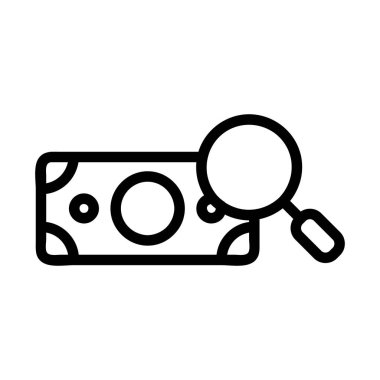 Para birimi simgesi vektörünü öğreniyorum. İzole edilmiş kontür sembolü gösterimi