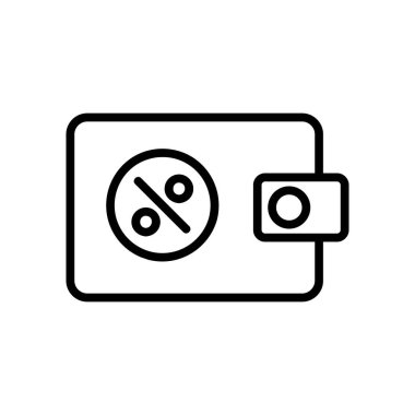 Bağlı iş simgesi vektörü. İzole edilmiş kontür sembolü gösterimi