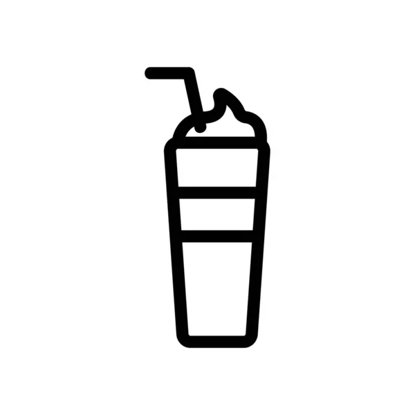 Kaffee-Cocktail-Symbol-Vektor. Isolierte Kontursymboldarstellung — Stockvektor