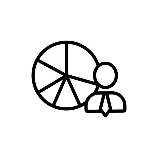 Entreprise affiliée icône vecteur. Illustration de symbole de contour isolé — Image vectorielle