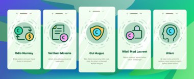 Entelektüel Özellik Bindirme Simgeleri Vektörü Ayarla