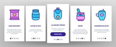 Bebek Mutfağı Simgelerinde Vektörü Ayarla