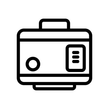 Yavaş pişirme ikonu vektörü. İzole edilmiş kontür sembolü gösterimi