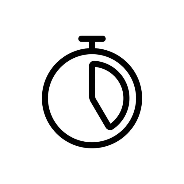 Вектор значка секундомера. Изолированная контурная иллюстрация — стоковый вектор