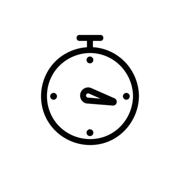 Chronomètre icône vecteur. Illustration de symbole de contour isolé — Image vectorielle