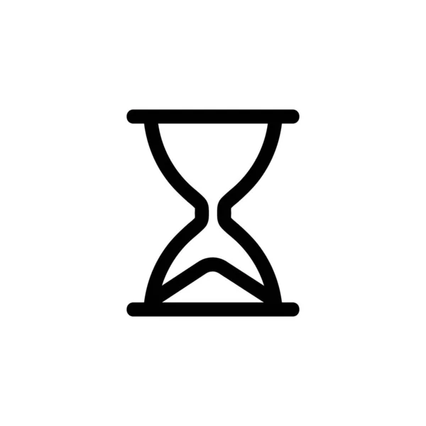 Reloj de arena icono vector. Ilustración del símbolo de contorno aislado — Archivo Imágenes Vectoriales