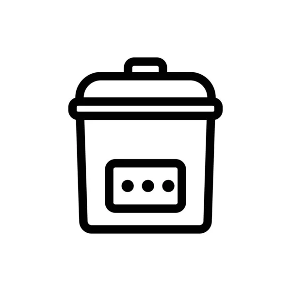 Slow-Cooker-Icon-Vektor. Isolierte Kontursymboldarstellung — Stockvektor