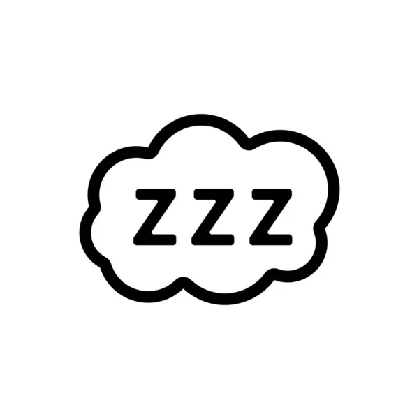 Snoring icon vector. Isolated contour symbol illustration — 스톡 벡터