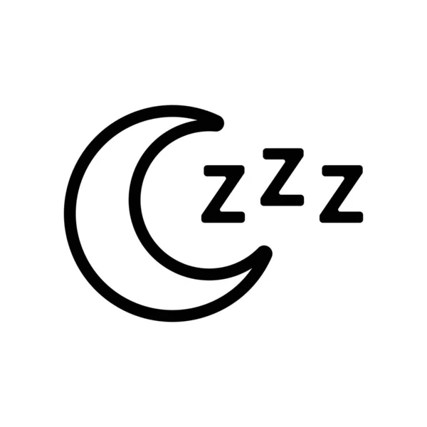 Month and snoring icon vector. Isolated contour symbol illustration — 스톡 벡터