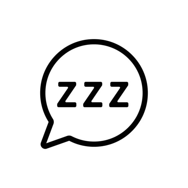 Snoring icon vector. Isolated contour symbol illustration — 스톡 벡터
