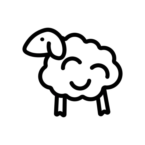 Count the sheep icon vector. Isolated contour symbol illustration — 스톡 벡터